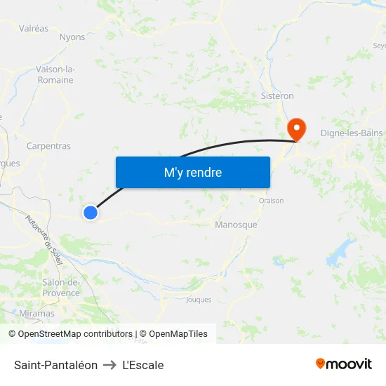 Saint-Pantaléon to L'Escale map