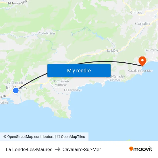 La Londe-Les-Maures to Cavalaire-Sur-Mer map