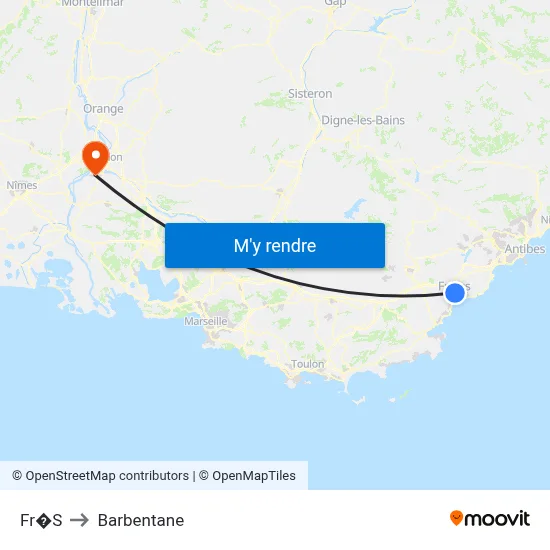 Fr�S to Barbentane map