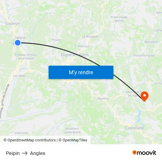 Peipin to Angles map