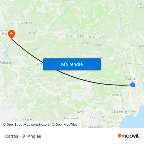 Carros to Angles map