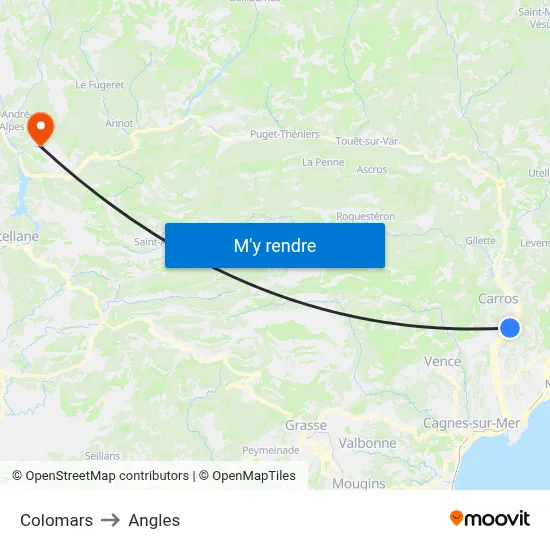 Colomars to Angles map
