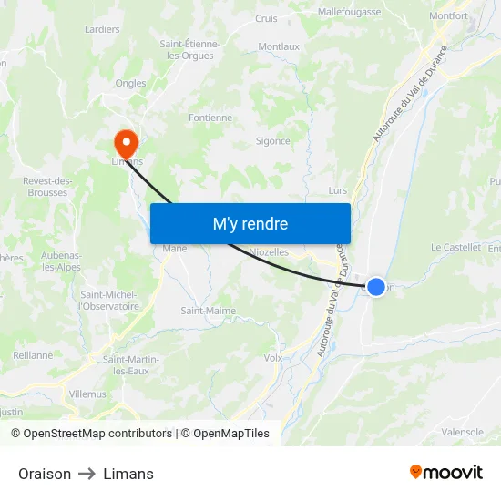 Oraison to Limans map