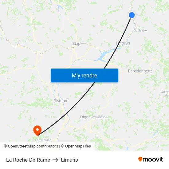 La Roche-De-Rame to Limans map