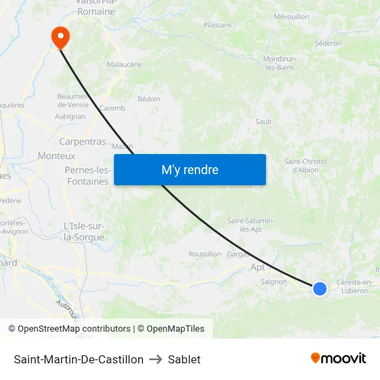 Saint-Martin-De-Castillon to Sablet map