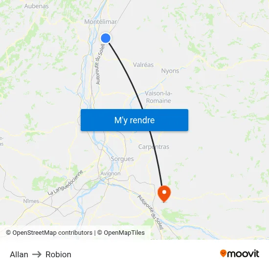 Allan to Robion map