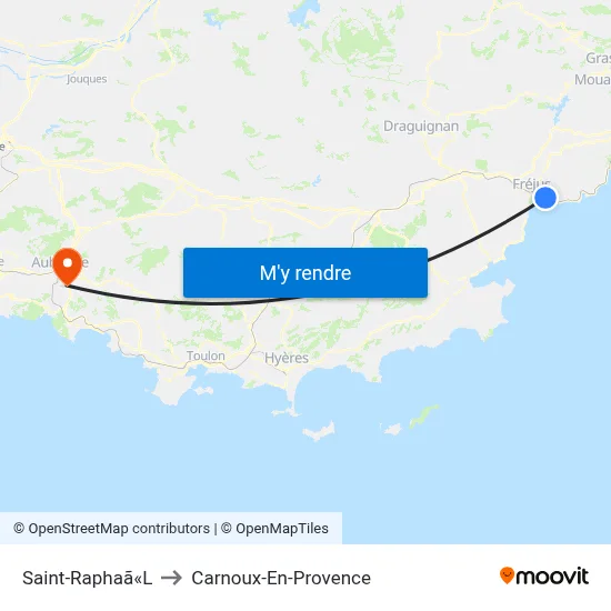 Saint-Raphaã«L to Carnoux-En-Provence map