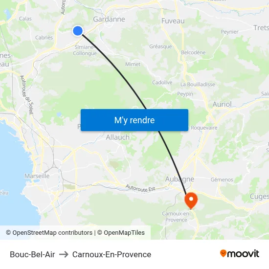 Bouc-Bel-Air to Carnoux-En-Provence map