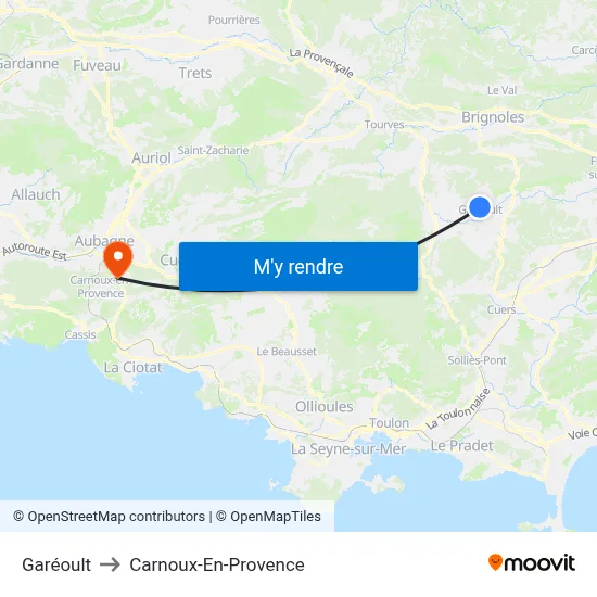 Garéoult to Carnoux-En-Provence map