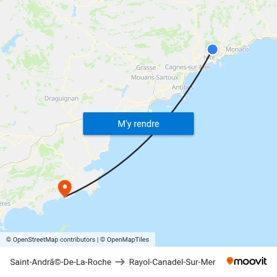Saint-Andrã©-De-La-Roche to Rayol-Canadel-Sur-Mer map