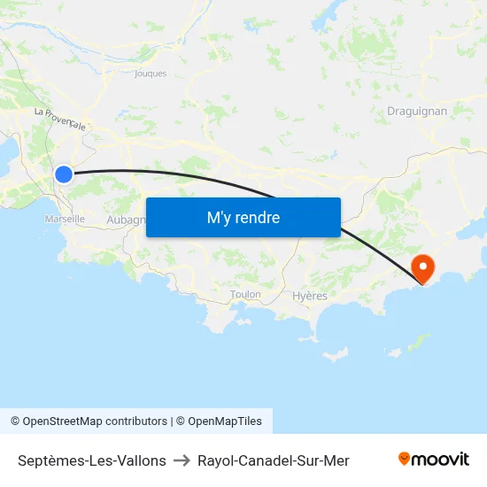 Septèmes-Les-Vallons to Rayol-Canadel-Sur-Mer map