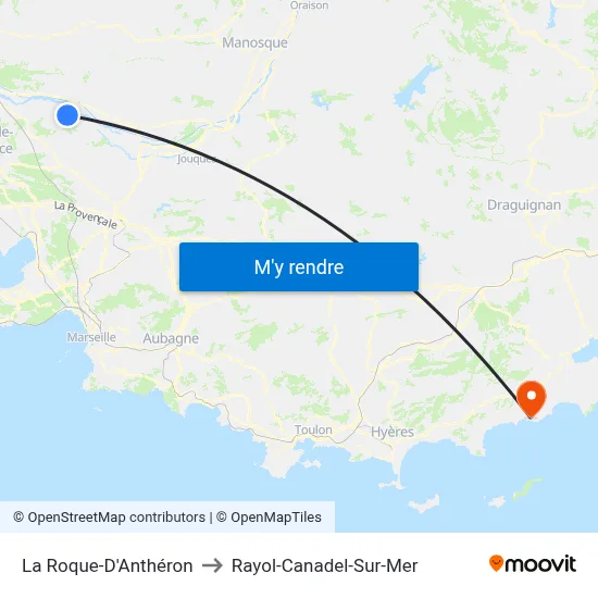La Roque-D'Anthéron to Rayol-Canadel-Sur-Mer map