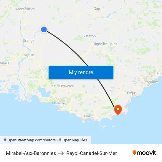 Mirabel-Aux-Baronnies to Rayol-Canadel-Sur-Mer map