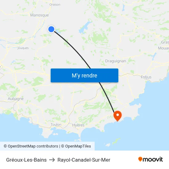 Gréoux-Les-Bains to Rayol-Canadel-Sur-Mer map