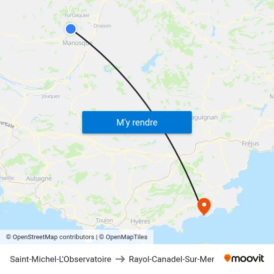 Saint-Michel-L'Observatoire to Rayol-Canadel-Sur-Mer map