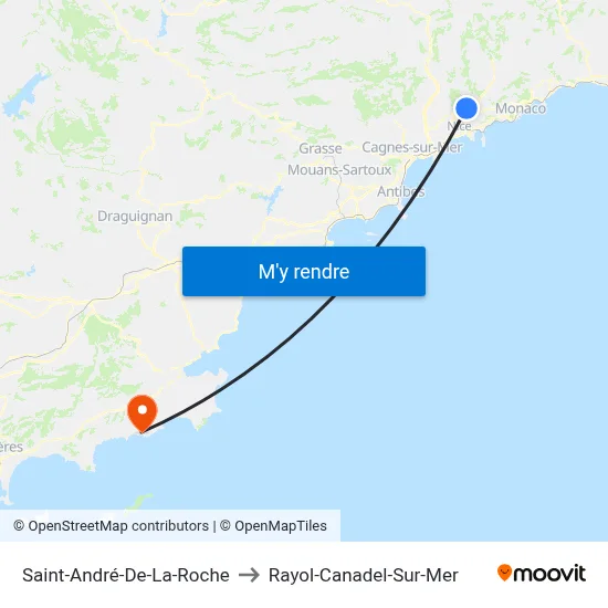 Saint-André-De-La-Roche to Rayol-Canadel-Sur-Mer map