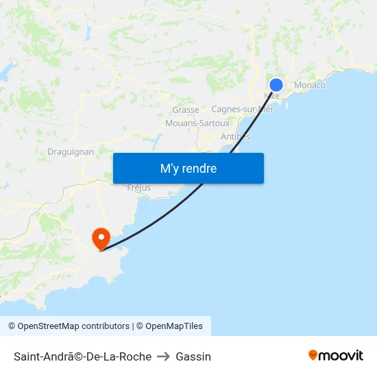 Saint-Andrã©-De-La-Roche to Gassin map