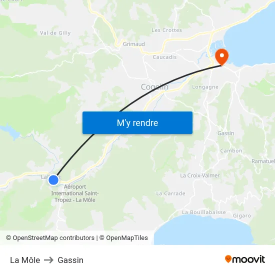 La Môle to Gassin map