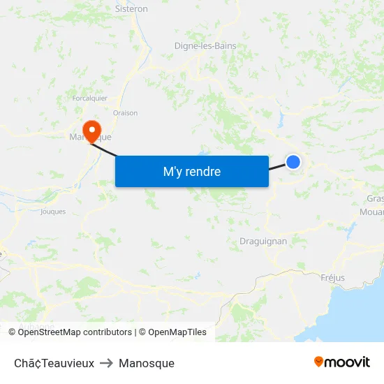 Chã¢Teauvieux to Manosque map