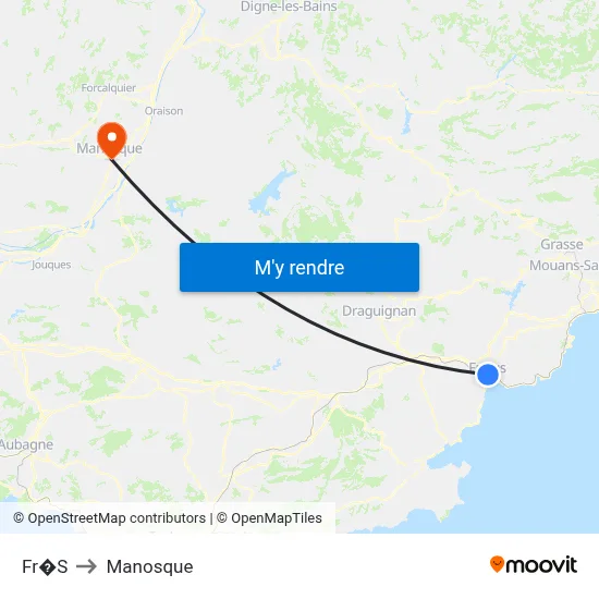 Fr�S to Manosque map
