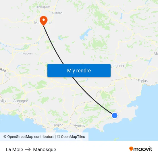 La Môle to Manosque map