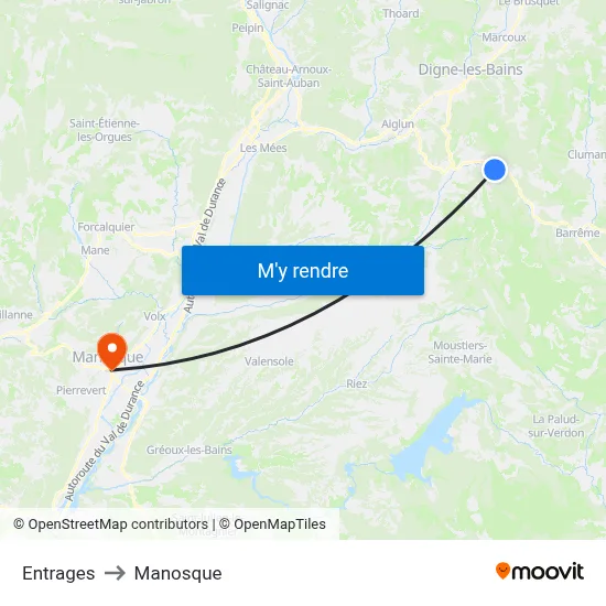 Entrages to Manosque map