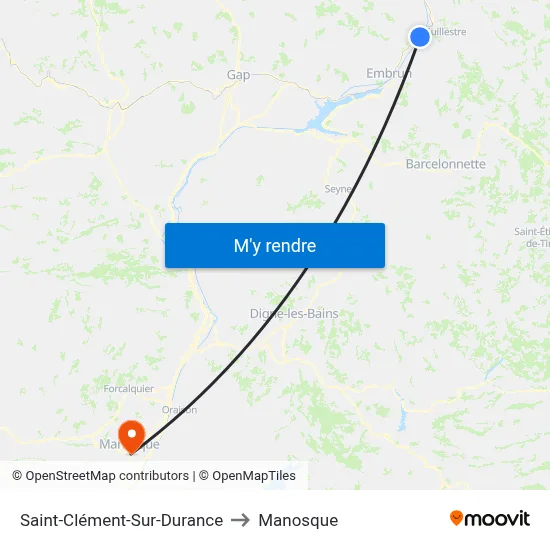 Saint-Clément-Sur-Durance to Manosque map