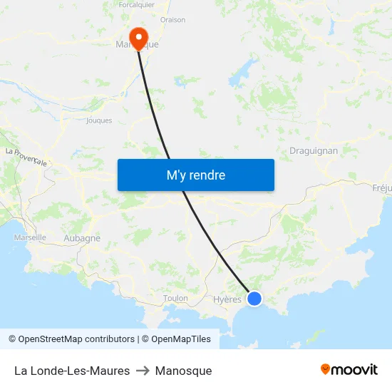 La Londe-Les-Maures to Manosque map