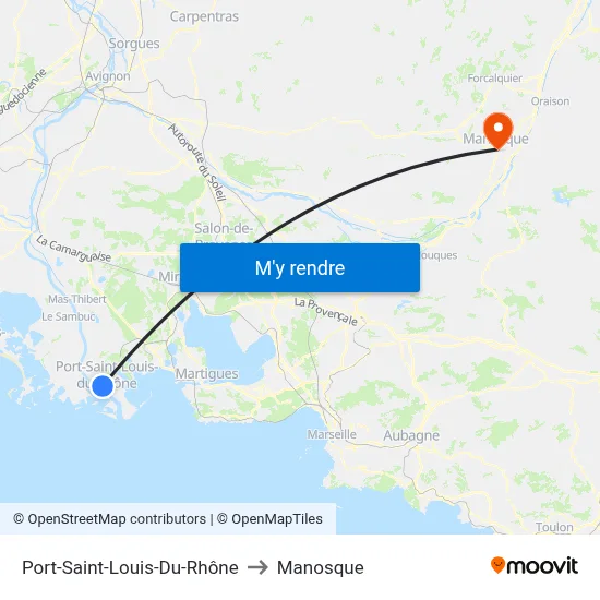 Port-Saint-Louis-Du-Rhône to Manosque map