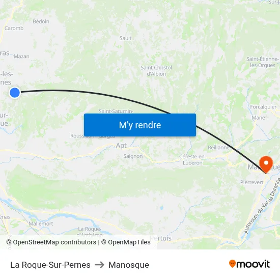 La Roque-Sur-Pernes to Manosque map
