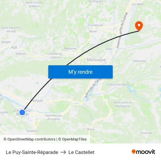 Le Puy-Sainte-Réparade to Le Castellet map