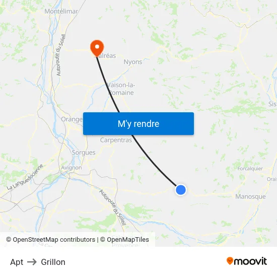 Apt to Grillon map
