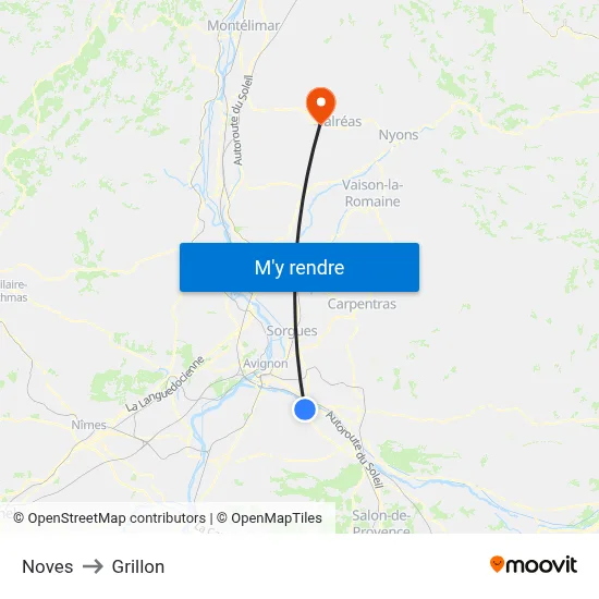 Noves to Grillon map