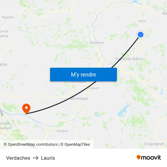 Verdaches to Lauris map