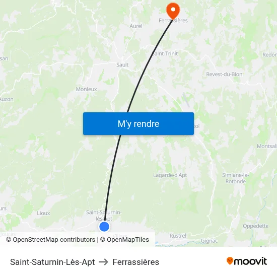 Saint-Saturnin-Lès-Apt to Ferrassières map