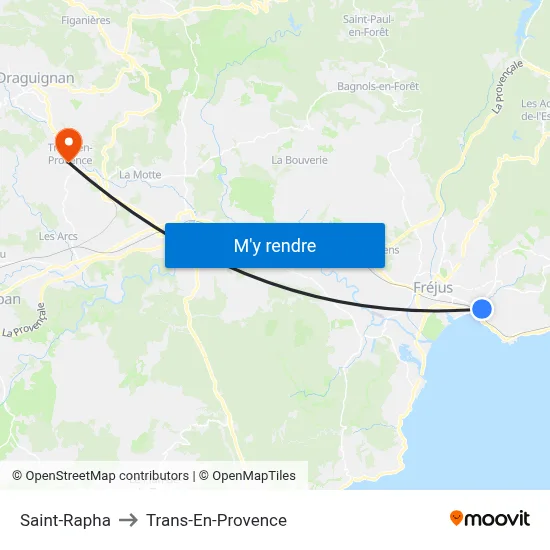 Saint-Rapha to Trans-En-Provence map