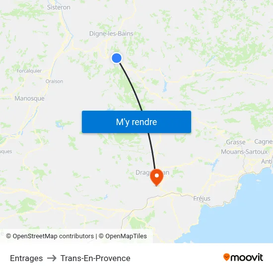 Entrages to Trans-En-Provence map