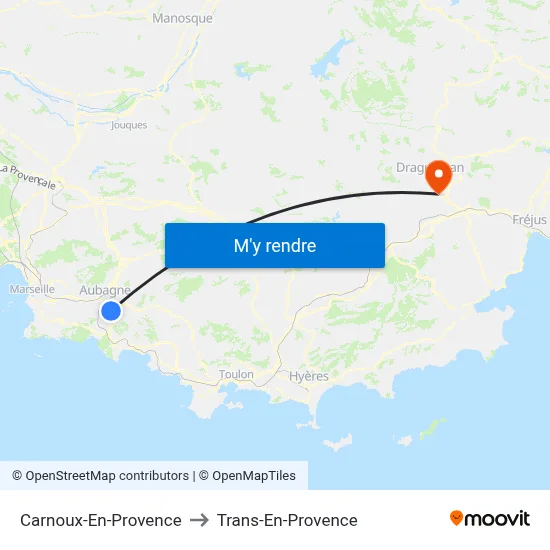 Carnoux-En-Provence to Trans-En-Provence map