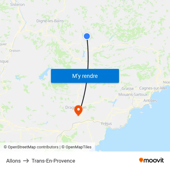 Allons to Trans-En-Provence map
