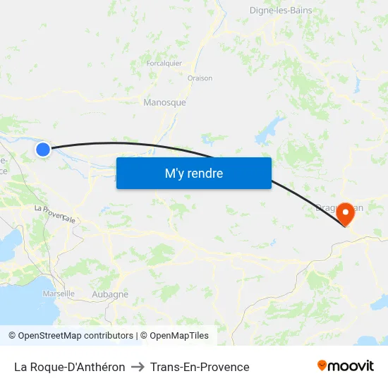 La Roque-D'Anthéron to Trans-En-Provence map