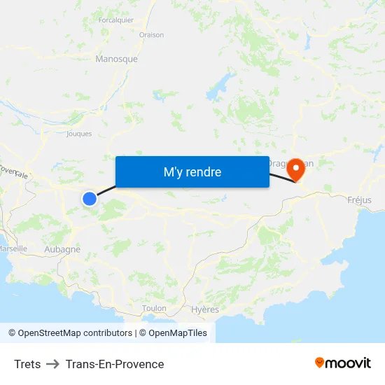 Trets to Trans-En-Provence map