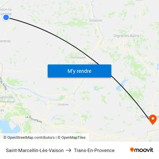 Saint-Marcellin-Lès-Vaison to Trans-En-Provence map
