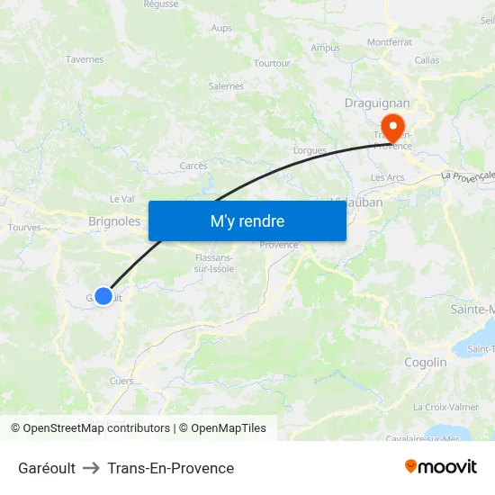 Garéoult to Trans-En-Provence map