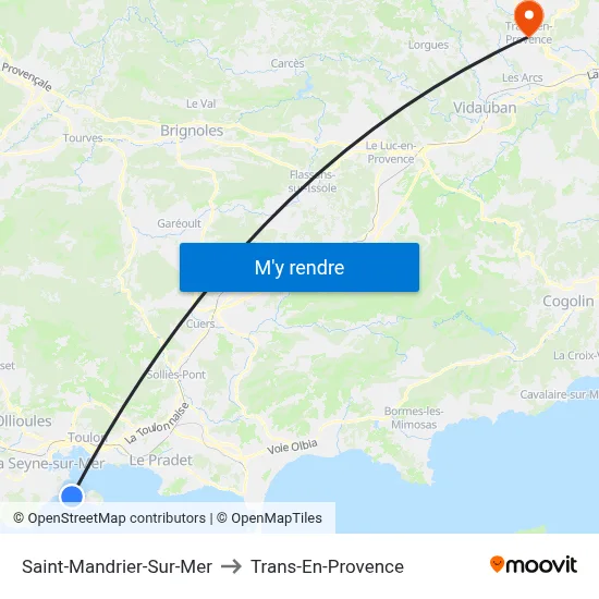 Saint-Mandrier-Sur-Mer to Trans-En-Provence map