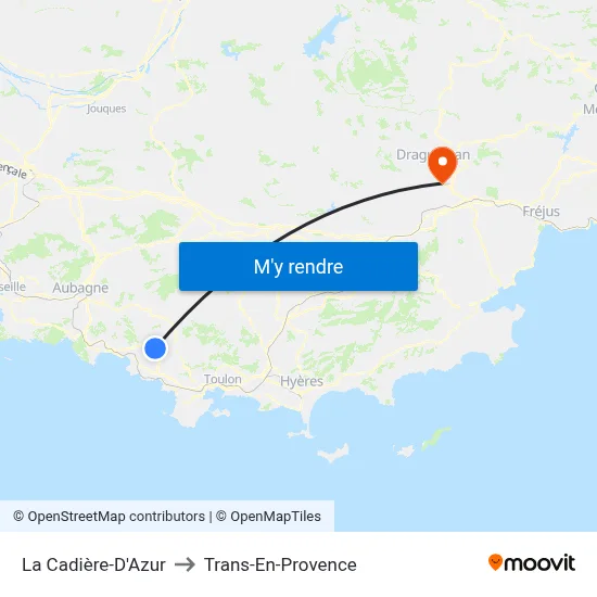 La Cadière-D'Azur to Trans-En-Provence map