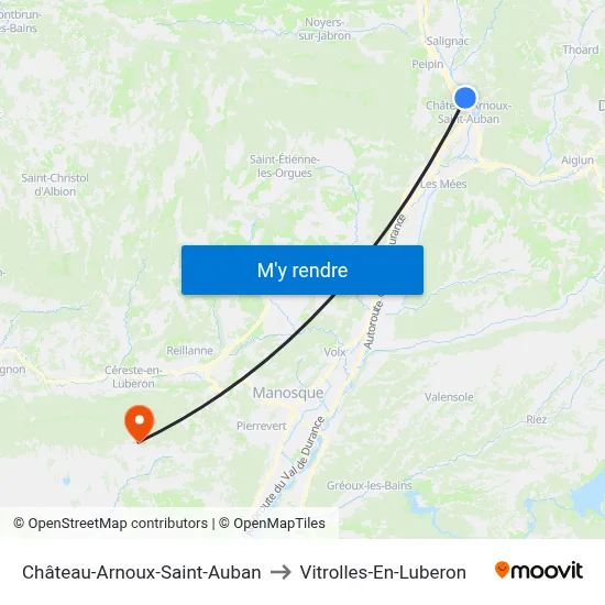 Château-Arnoux-Saint-Auban to Vitrolles-En-Luberon map