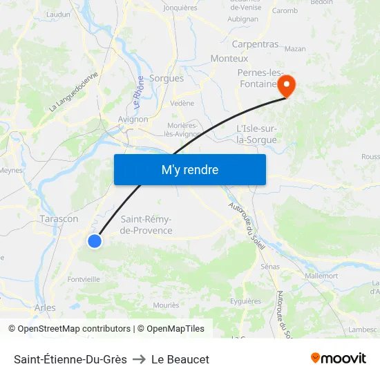 Saint-Étienne-Du-Grès to Le Beaucet map