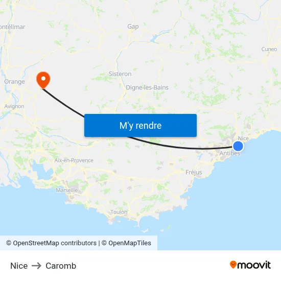 Nice to Caromb map
