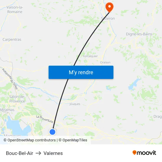 Bouc-Bel-Air to Valernes map