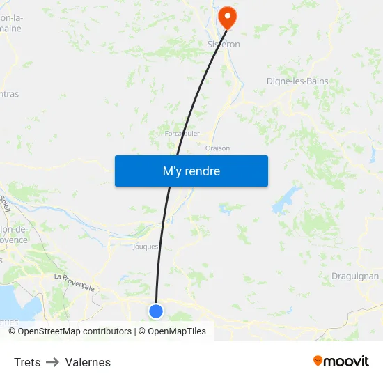 Trets to Valernes map